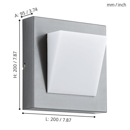 Eglo 94114 - LED ulkovalaisin GALARY 1 LED/3,7W/230V IP44