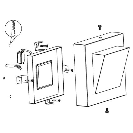 Eglo 94114 - LED ulkovalaisin GALARY 1 LED/3,7W/230V IP44