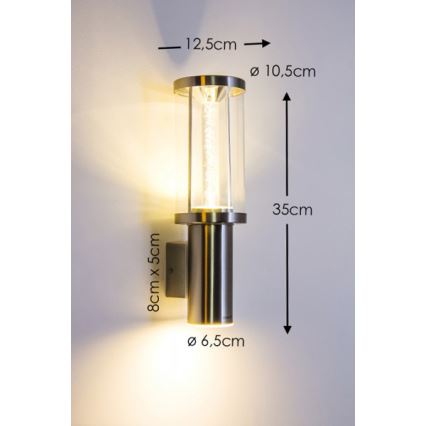 Eglo 94127 - LED-ulkovalaistus TRONO STICK 1xGU10/3W + LED/3,7W IP44