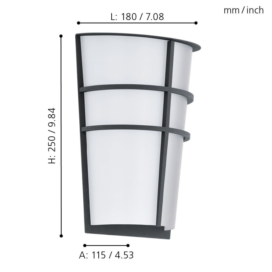 Eglo 94138 - LED-ulkoseinävalaisin BREGANZO 2xLED/2,5W/230V IP44