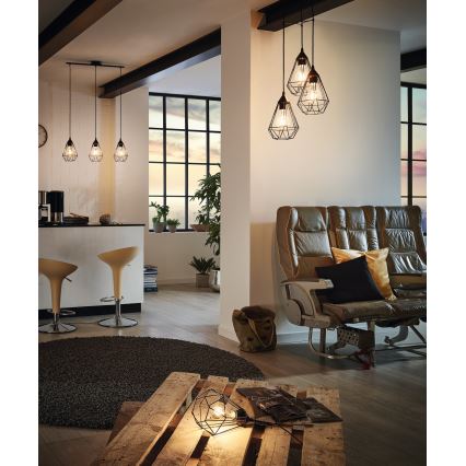 Eglo 94191 - Kattokruunu TARBES 3xE27/60W/230V