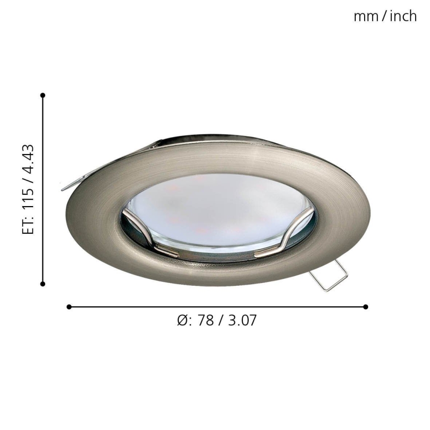 Eglo - 3-osainen LED-uppovalaisin PENETO 1xGU10-LED/3W/230V