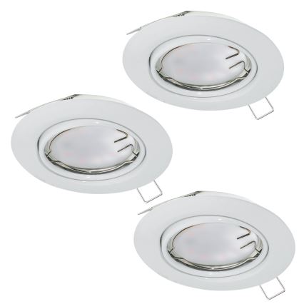 Eglo - Setti 3x LED-upotettavaa valaisinta PENETO 1xGU10-LED/5W/230V