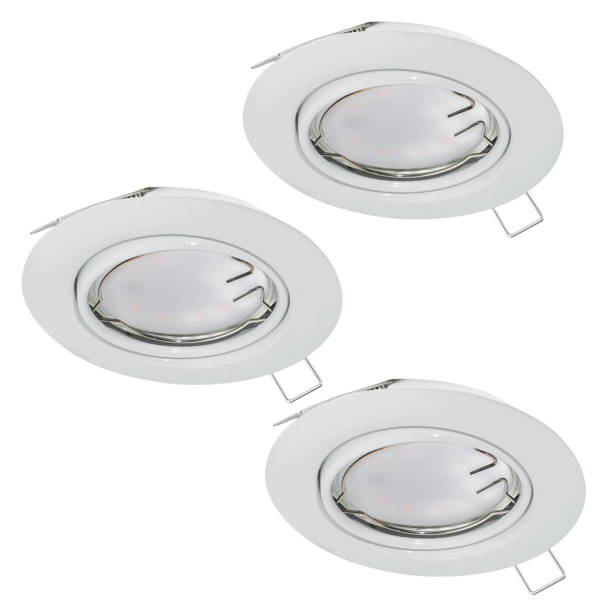 Eglo - Setti 3x LED-upotettavaa valaisinta PENETO 1xGU10-LED/5W/230V