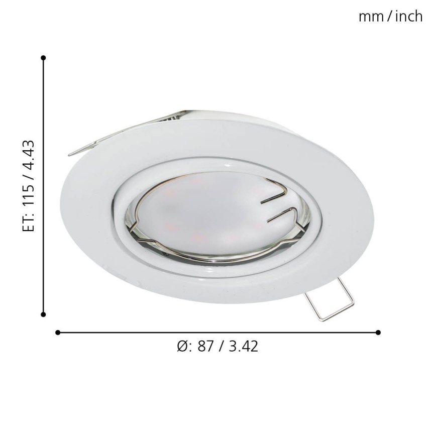 Eglo - Setti 3x LED-upotettavaa valaisinta PENETO 1xGU10-LED/5W/230V
