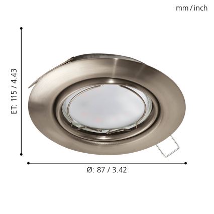 Eglo - SETTI 3x LED-alasvalo PENETO 1xGU10-LED/5W/230V