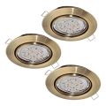 Eglo 94409 - SARJA 3x LED-upotettava alasvalaisin PENETO 1xGU10-LED/5W/230V