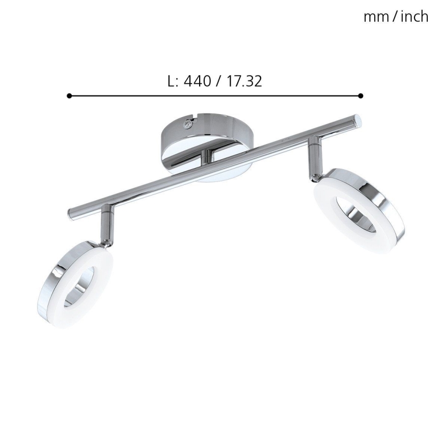 Eglo 94757 - LED-kylpyhuoneen valo GONARO 2xLED/3,8W/230V IP44