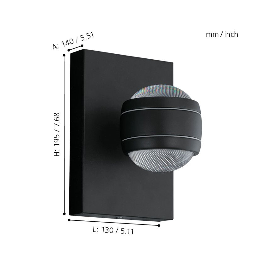 Eglo 94848 - LED-ulkovalaisin SESIMBA 2xLED/3,7W/230V IP44