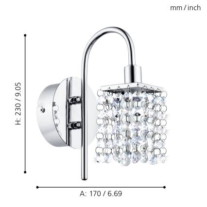 Eglo - LED-kylpyhuonevalaisin LED/2,5W/230V IP44