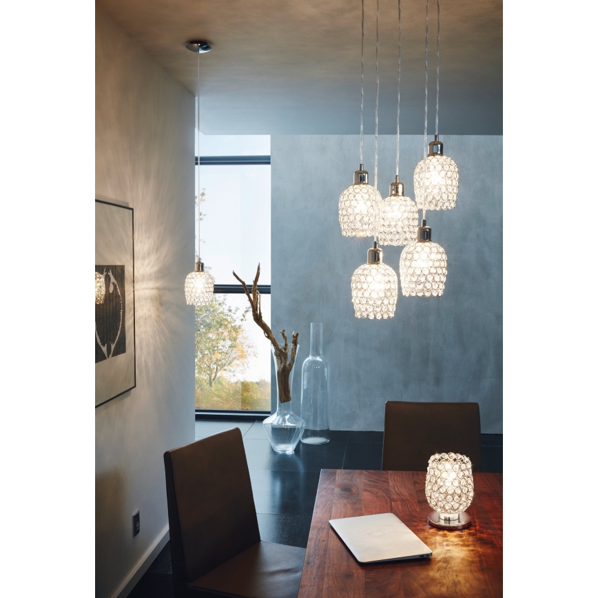 Eglo 94898 - BONARES 1 riippuvalaisin kaapelilla 5xE27/60W/230V