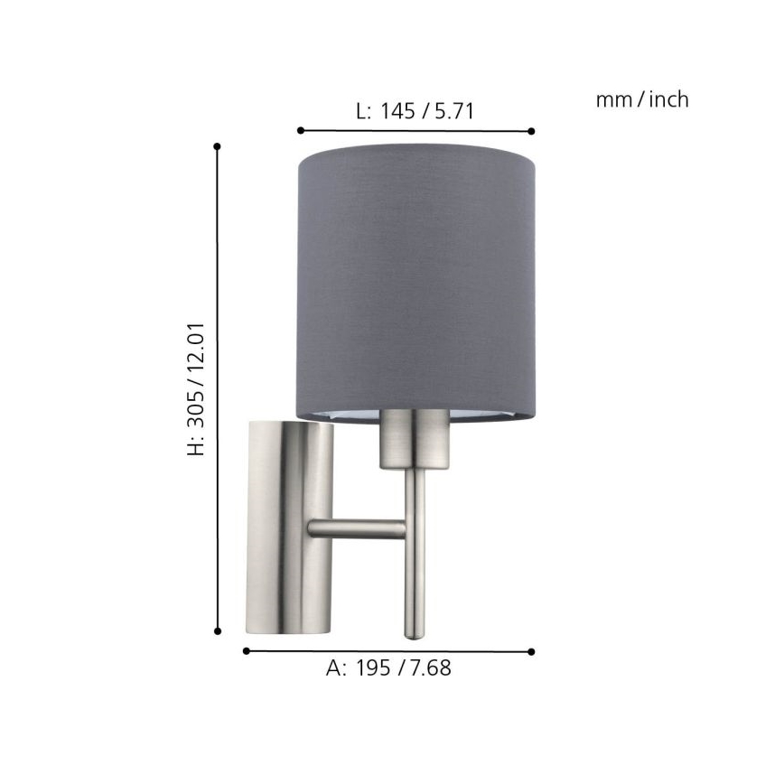 Eglo - Seinävalaisin 1xE27/60W/230V