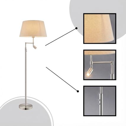 Eglo - Lattiavalaisin 1xE27/60W + LED/2,1W