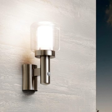 Eglo 95017 - Ulkoseinävalaisin anturilla POLIENTO 1xE27/40W IP44