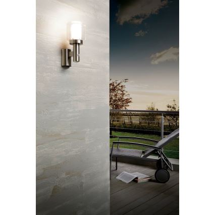 Eglo 95017 - Ulkoseinävalaisin anturilla POLIENTO 1xE27/40W IP44