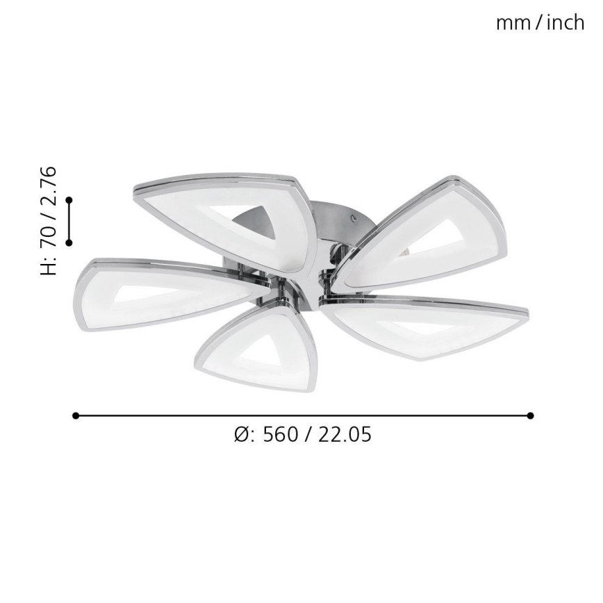 Eglo 95221 - LED-kattovalaisin AMONDE 5xLED/6W/230V