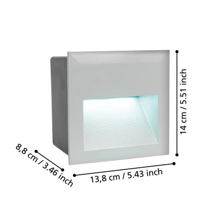 Eglo - LED-ulko-opastevalaisin LED/3,7W/230V IP65