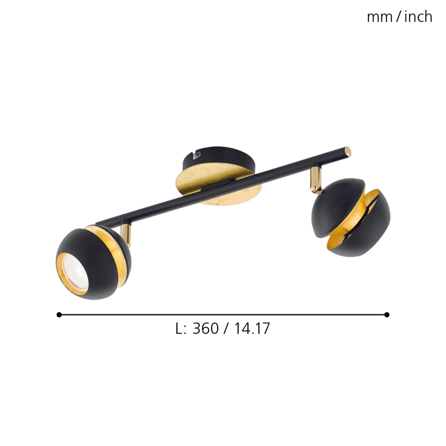 Eglo 95483 - LED-kohdevalaisin NOCITO 2xGU10-LED/4W/230V