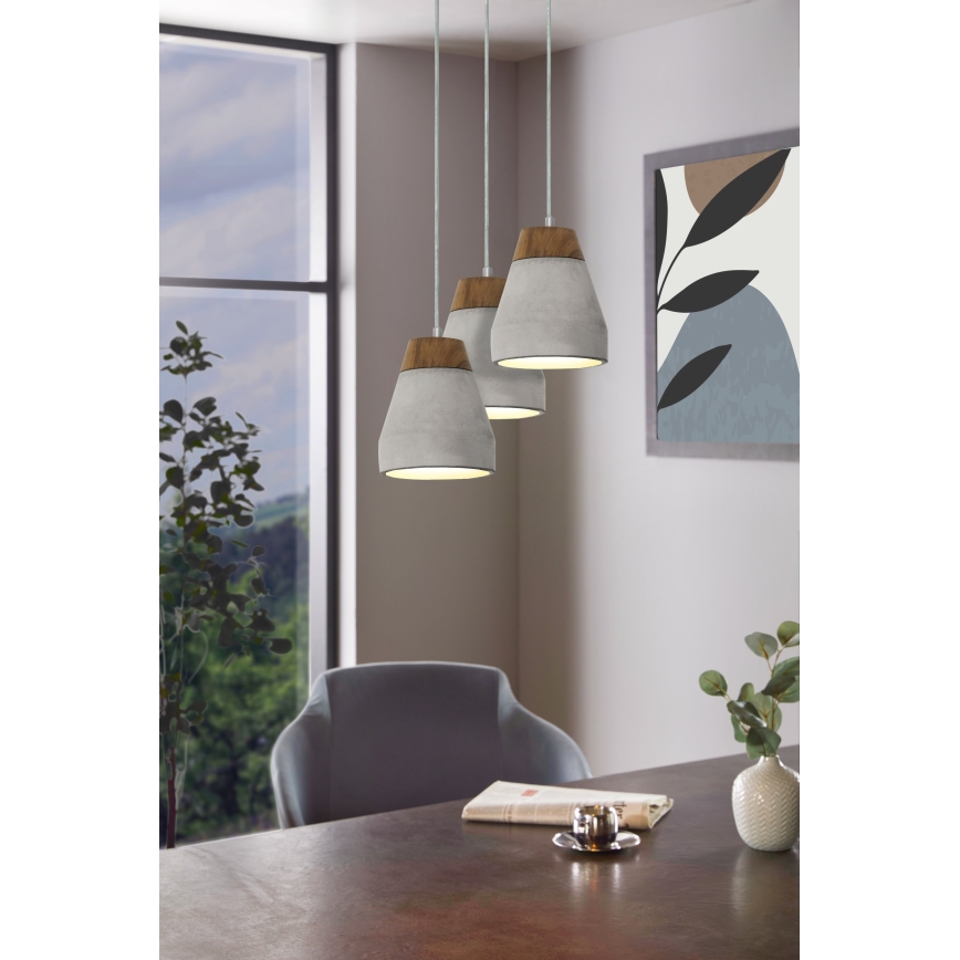 Eglo 95526 - Kattokruunu TAREGA 3xE27/60W/230V