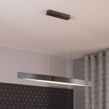 Eglo 95549 - FORNES-S himmennettävä LED-riippuvalaisin vaijerilla LED/24W/230V 2700-6500K musta kromi