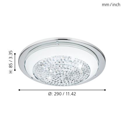 Eglo 95639 - LED-kattovalaisin ACOLLA 3xLED/3,6W/230V