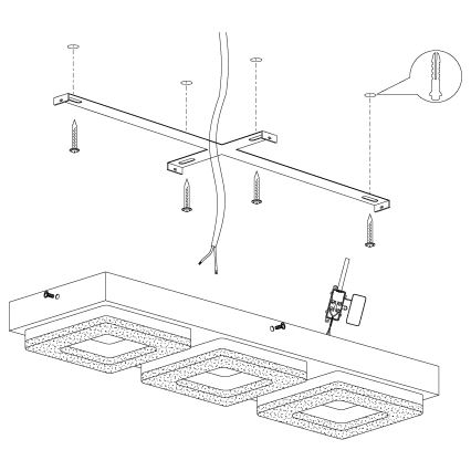 Eglo - LED Kattovalaisin 3xLED/4W/230V
