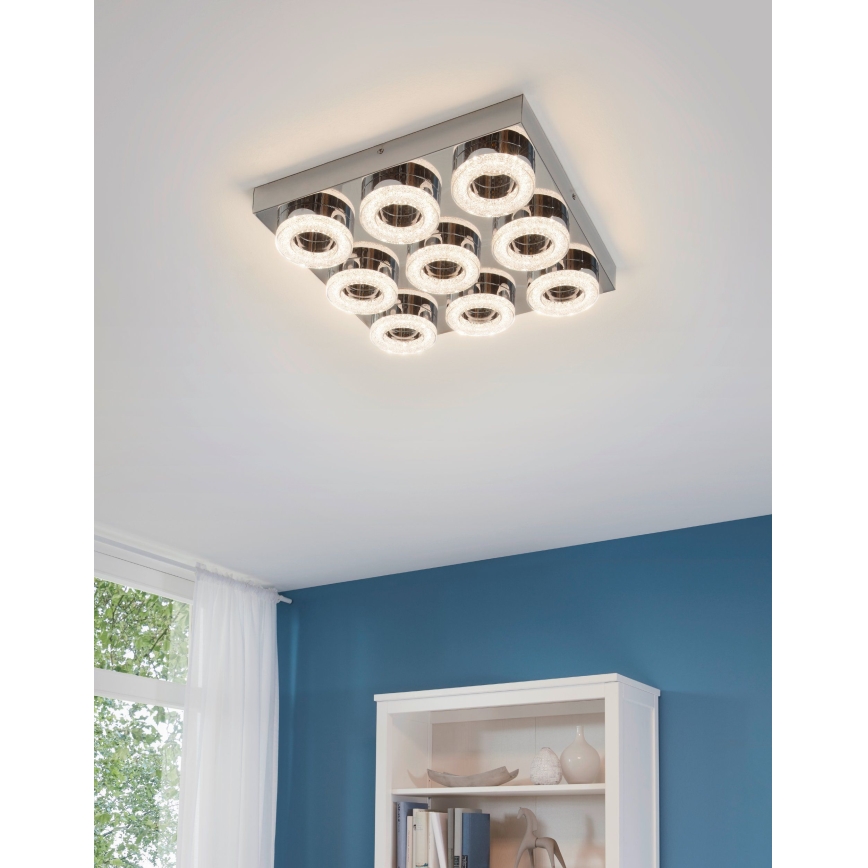 Eglo 95665 - LED-kattovalaisin FRADELO 9xLED/4W/230V
