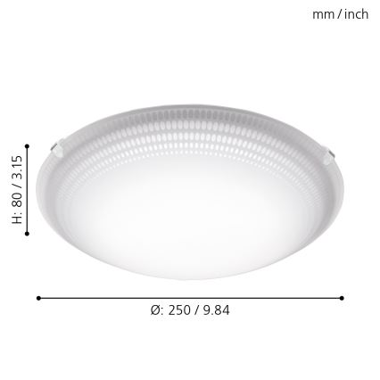 Eglo 95672 - LED-kattovalaisin MARGITTA 1 LED/8,2W/230V