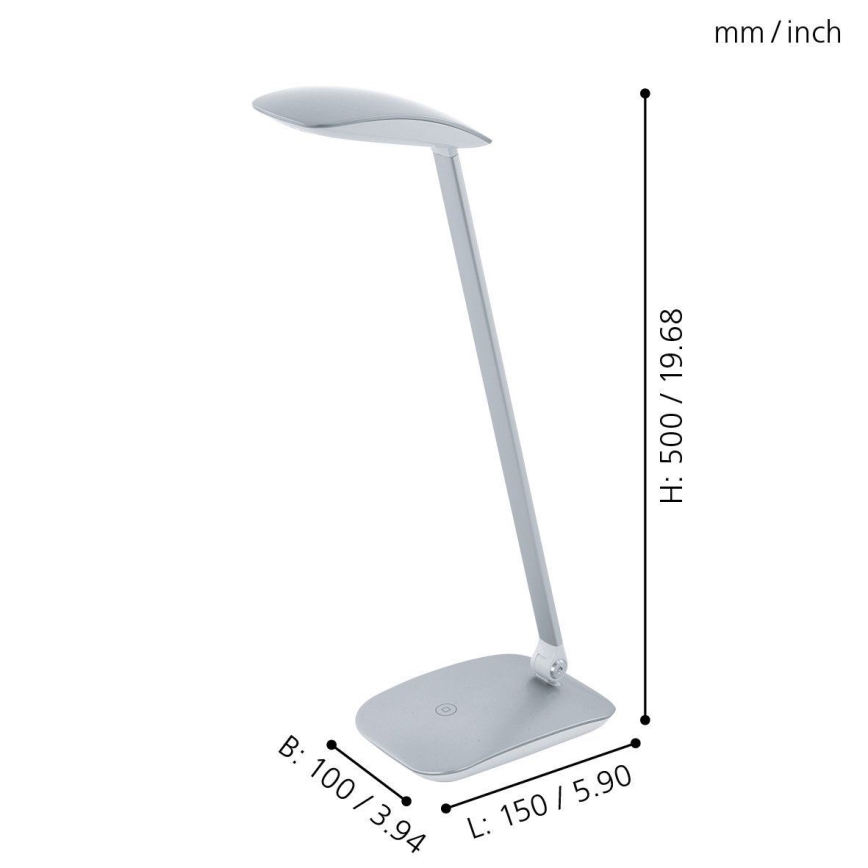 Eglo - himmennettävä LED-pöytävalaisin 4,5 W/USB