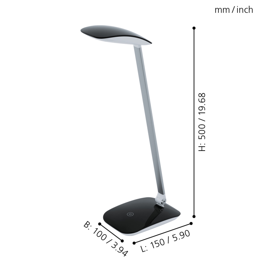 Eglo - himmennettävä LED-pöytävalaisin LED/4,5W/USB