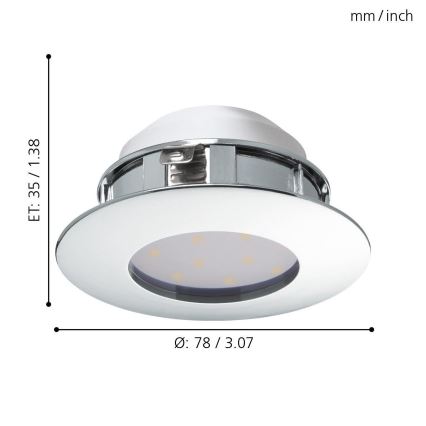 Eglo - LED-uppovalaisin LED/4,9W/230V
