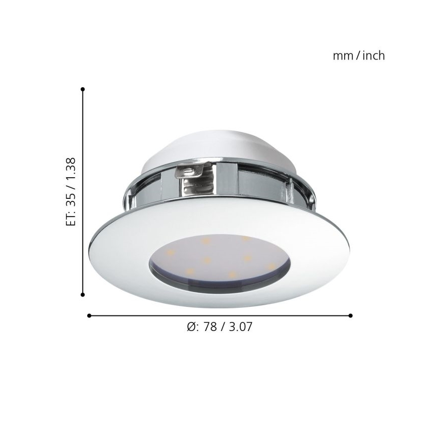 Eglo - SETTI 3 kpl LED-uppovalaisinta PINEDA LED/4,9W/230V