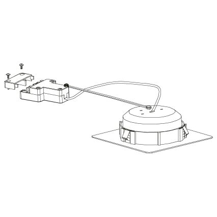 Eglo - Sarja 3 kpl LED-upotettavia alasvaloja PINEDA LED/4,9W/230V