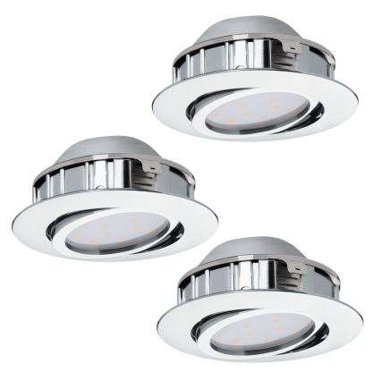 Eglo - Setti 3 kpl LED-upotettava alasvalo PINEDA LED/4,9W/230V