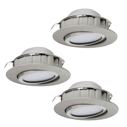 Eglo - 3 kpl LED-upotettava kattovalaisin PINEDA LED/4,9W/230V