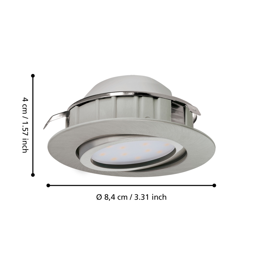 Eglo - 3 kpl LED-upotettava kattovalaisin PINEDA LED/4,9W/230V