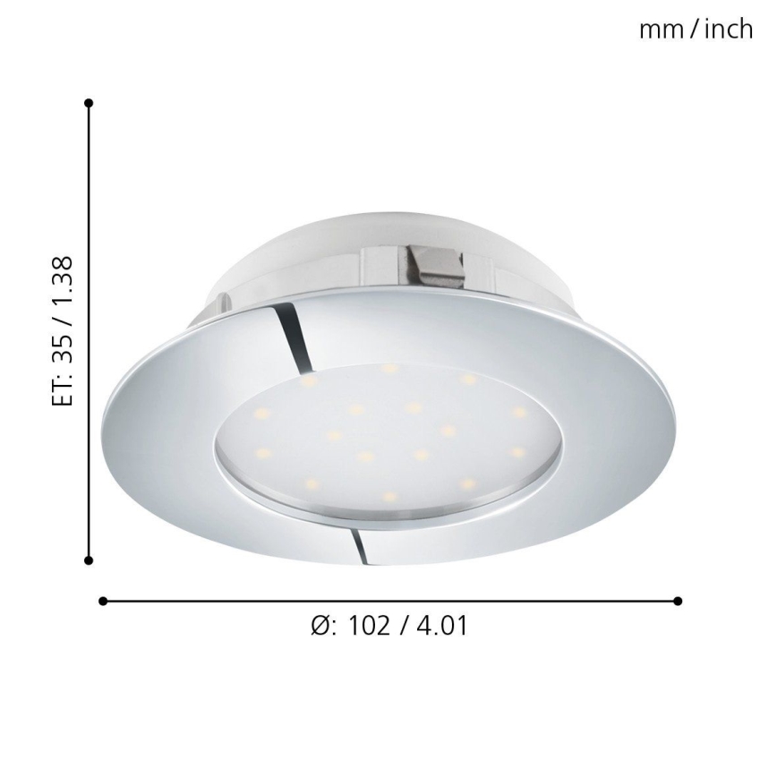 Eglo - LED-upotettava kattovalaisin LED/12W/230V