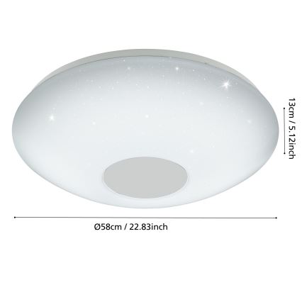 Eglo - LED himmennettävä kattovalaisin LED/30W/230V + kaukosäädin
