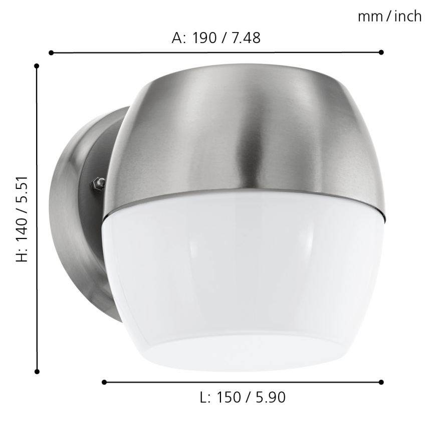 Eglo 95982 - LED-ulkoseinävalaisin ONCALA LED/11W IP44