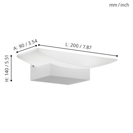 Eglo - LED-seinävalaisin LED/5,6W/230V