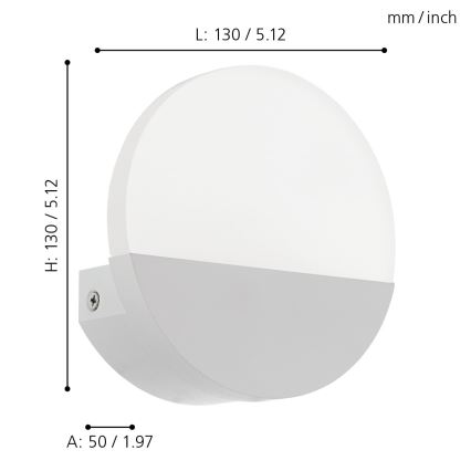 Eglo - LED-seinävalaisin, 4,5 W, 230 V