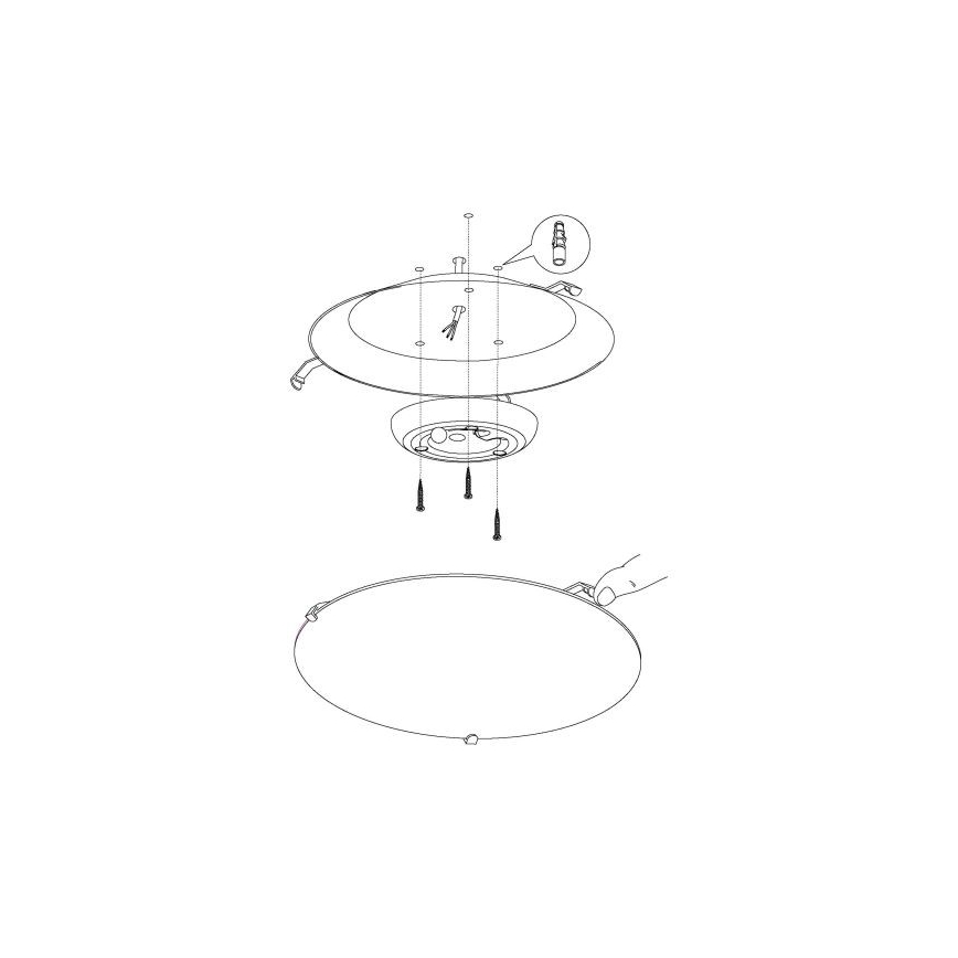 Eglo 96089 - LED-kattovalaisin MARGITTA 1 LED/11W/230V
