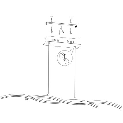 Eglo 96103 - LED-kattokruunu LASANA 2 2xLED/9W/230V