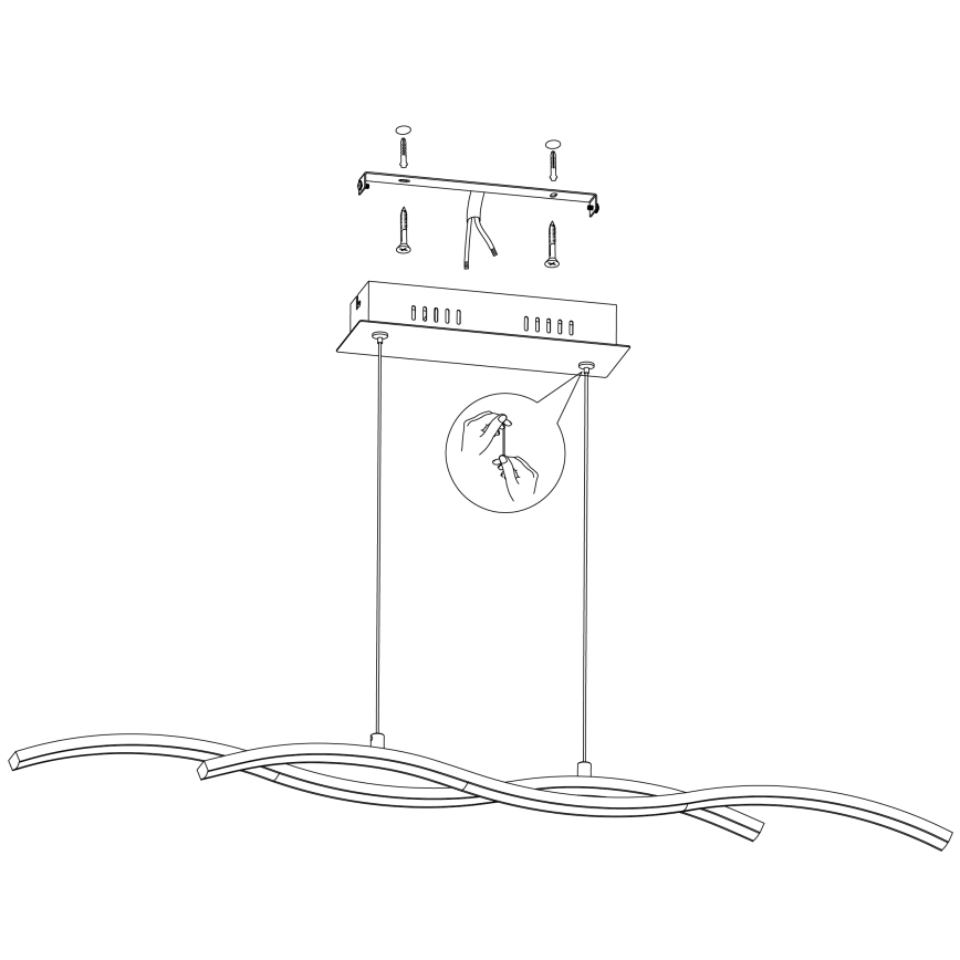 Eglo 96103 - LED-kattokruunu LASANA 2 2xLED/9W/230V