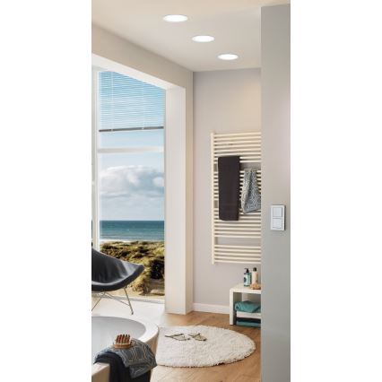 Eglo 96165 - FUEVA 1 LED - upotettava kattovalaisin, 10,9 W/230 V, IP44, halkaisija 17 cm