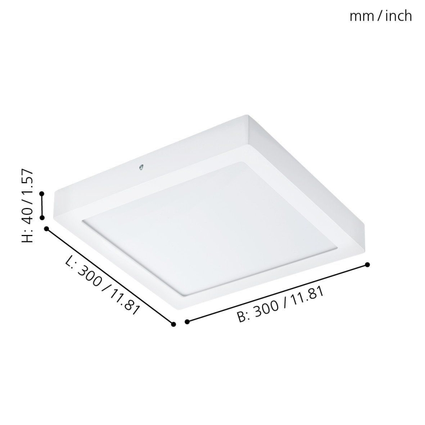 Eglo 96169 - Kylpyhuoneen LED-kattovalaisin FUEVA 1 LED/22W/230V IP44 30x30 cm