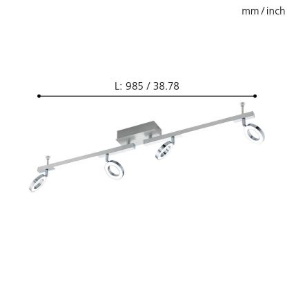 Eglo - Kohdevalo CARDILLIO 1 4xLED/3,2W + 2xLED/3,3/230V