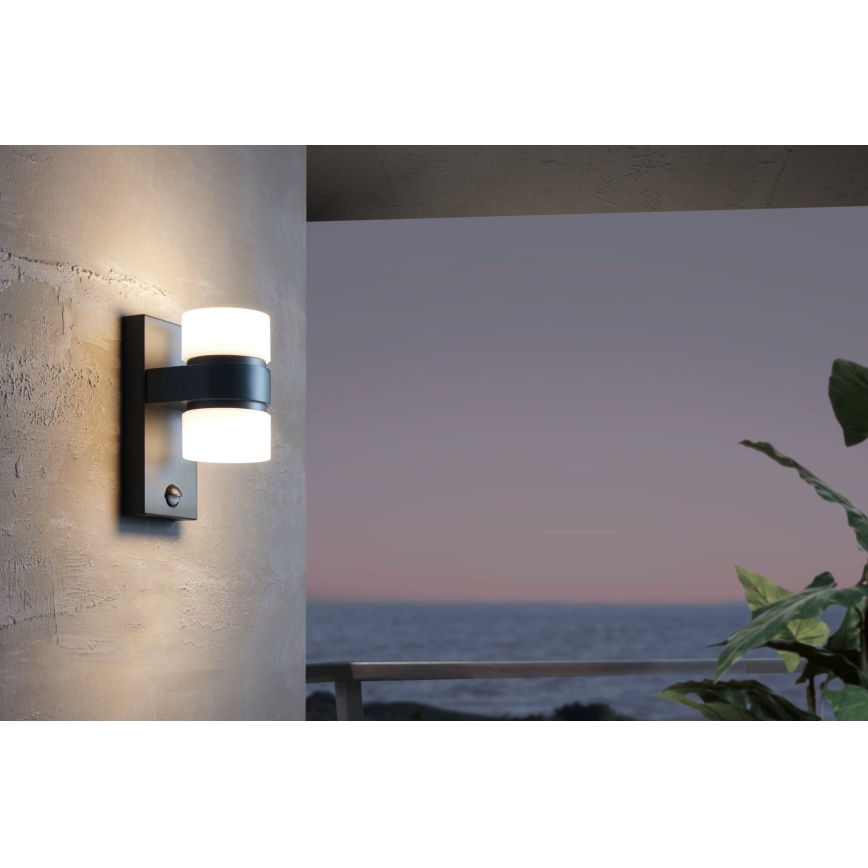 Eglo 96276 - LED-ulkoseinävalaisin anturilla ATOLLARI 2xLED/6W IP44
