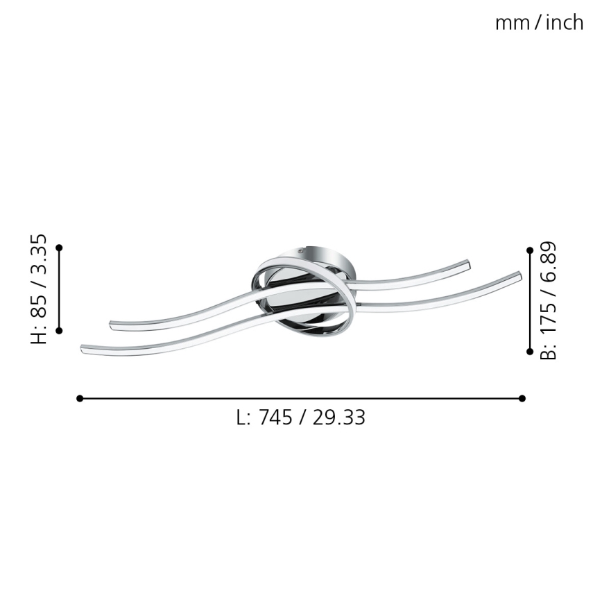 Eglo 96308 - LED-kattovalaisin SELVINA LED/6W+LED/7W