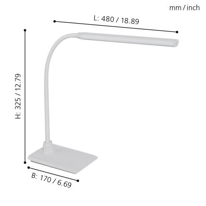 Eglo 96435 - Himmennettävä LED-pöytävalaisin LAROA LED/3,5W/230V